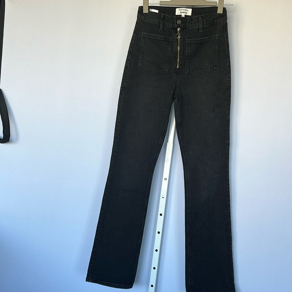 Reformation Peyton Zip Ultra High Rise Bootcut Jeans - size 27- black - Picture 10 of 10